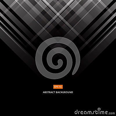 Abstract black and gray technology design. Vector corporate geom Vector Illustration