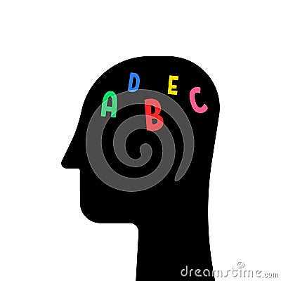 abstract black head like basic school education Vector Illustration