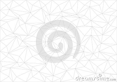 Abstract black line thin polygon pattern on white background texture vector Vector Illustration