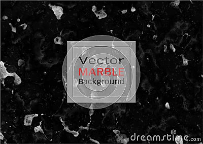 Abstract black marble texture, Vector pattern background Vector Illustration