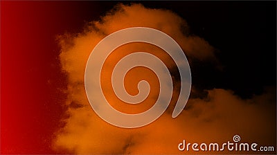 Abstract black orange color mixture multi colors effects smoky fog background. Stock Photo