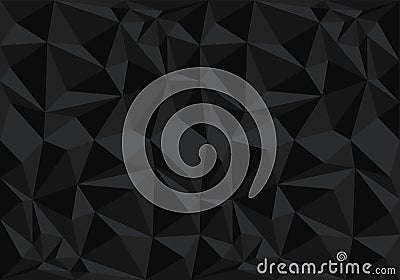 Abstract black polygon pattern background texture vector Vector Illustration