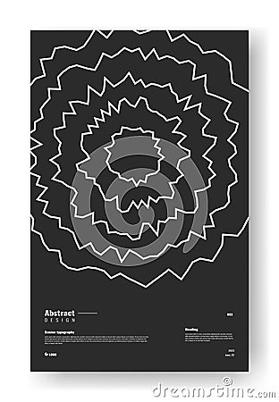 Abstract black poster Vector Illustration