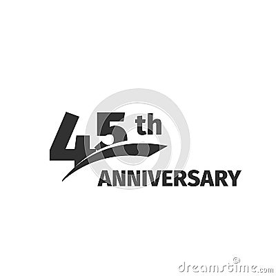 abstract black 45th anniversary logo Vector Illustration