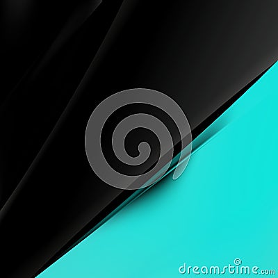 Abstract Black and Turquoise Business Brochure Design Stock Photo