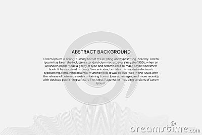 abstract black wave lines on white background, vector template for your ideas, monochromatic lines texture, waved lines texture. D Stock Photo