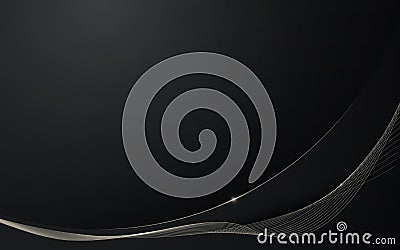 Abstract black wavy digital background Vector Illustration
