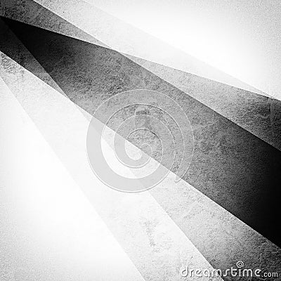 Abstract black and white background with striped angle corner design in layers Stock Photo