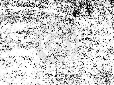 Abstract black and white dirty weathered vector texture with large and small grains. Vector illustration for overlay Cartoon Illustration