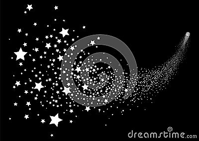 Abstract Black Falling Star Vector - Shooting Star with Elegant Stock Photo