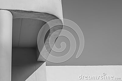 Exterior design architecture outside of building. Stock Photo