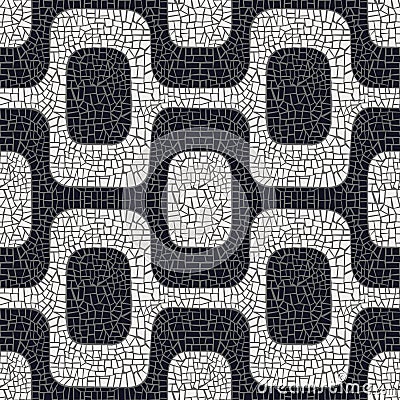 Abstract black and white pavement pattern Vector Illustration