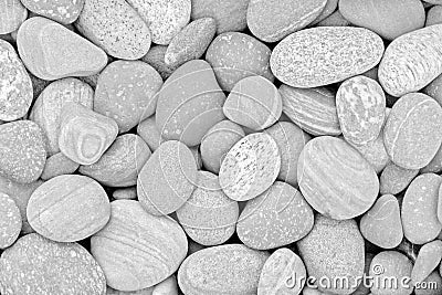 Abstract black and white pebble stones background Stock Photo