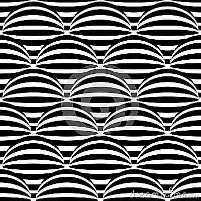 Abstract black and white seamless pattern. Vector Illustration