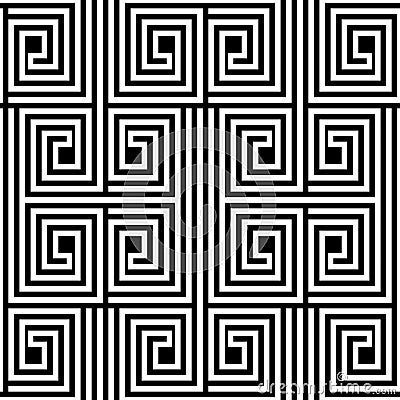 Abstract Black and White ZigZag Vector Seamless Pattern Vector Illustration