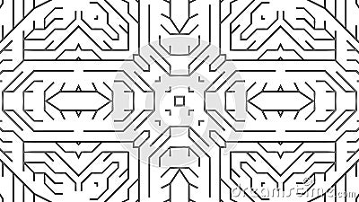 Sci-fi theme. Abstract black wireframe on white bg. Ai geometric pattern of lines, nodes and intersections. Building Stock Photo
