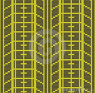 Seamless yellow tire track Vector Illustration