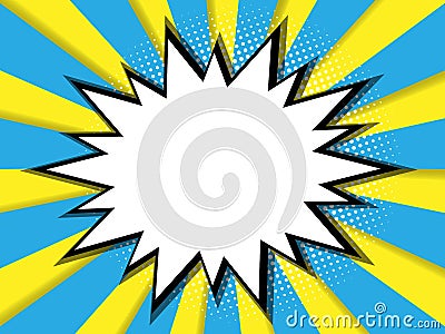 Abstract blank comic book, pop art background Vector Illustration