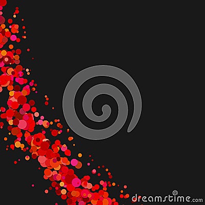 Abstract blank curved confetti background template with dispersed dots - vector design Vector Illustration