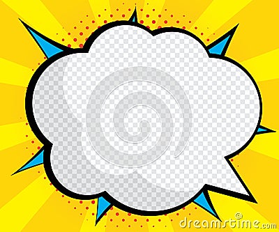 Abstract blank speech bubble pop art, comic book Vector Illustration