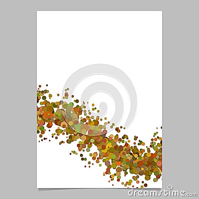 Abstract blank wavy confetti brochure background template with scattered dots Vector Illustration
