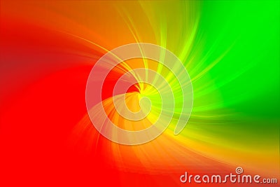 Abstract blending spiral red yellow and green color background Stock Photo