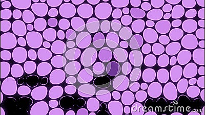 Abstract blinking oval pink shapes on a black background. Design. Neon blinking lamps with ovals. Stock Photo