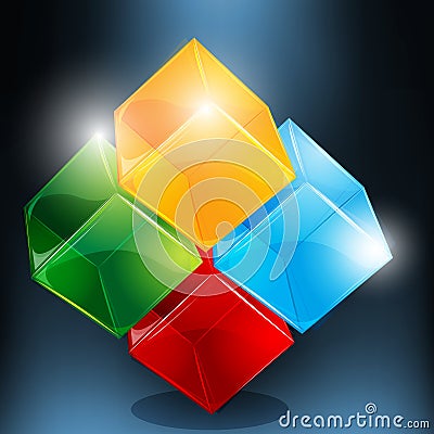 Abstract blocks Stock Photo