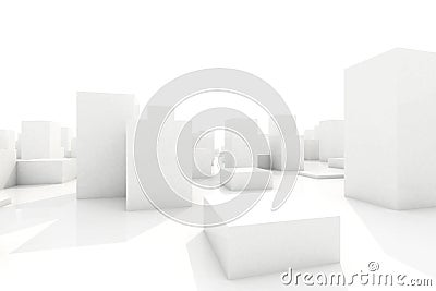 Abstract blocks city Stock Photo