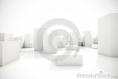 Abstract blocks city Stock Photo