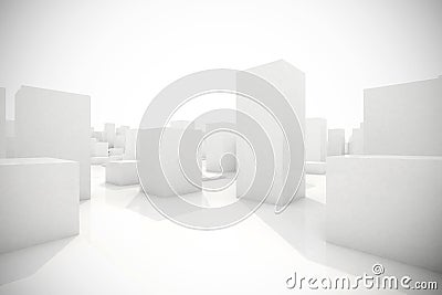 Abstract blocks city Stock Photo