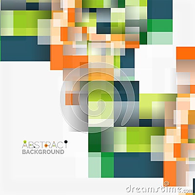 Abstract blocks template design background, simple geometric shapes on white, straight lines and rectangles Vector Illustration