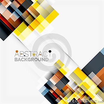 Abstract blocks template design background Vector Illustration