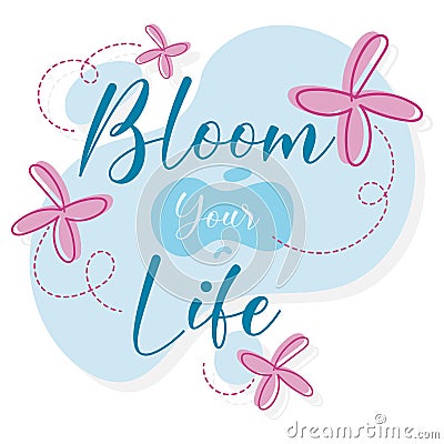 Abstract Bloom Your Life Banner Design Vector Illustration