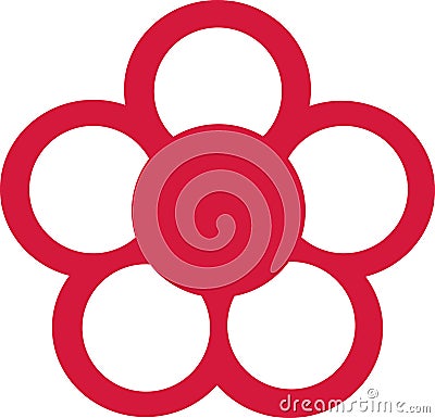 Abstract blossom symbol Vector Illustration