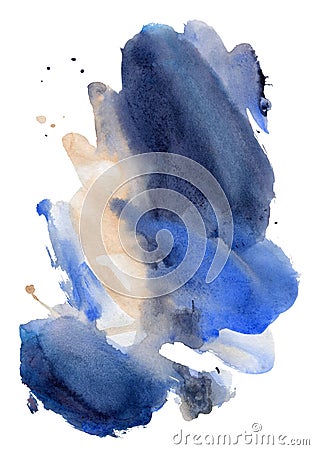 Abstract blot, spot. Abstraction. Expression. Watercolor Stock Photo