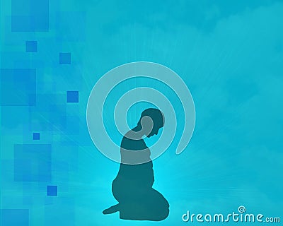 Abstract blue album cover Stock Photo