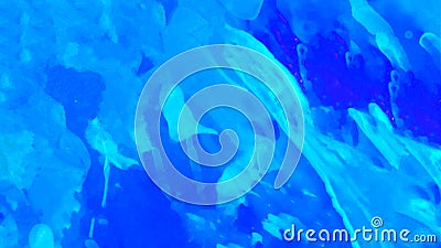 Abstract blue background of brush strokes with acrylic paint. Underwater world with turquoise dwellers. Marine theme Stock Photo