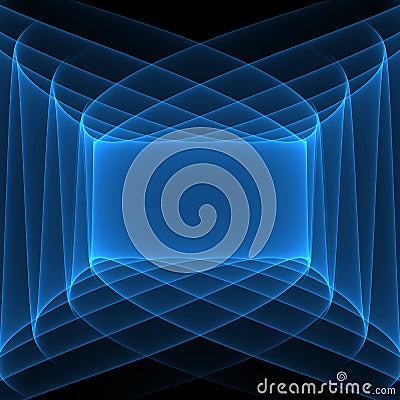 Abstract blue background. Geometric pattern in blue colors. Abstract blue frame. Digital art Stock Photo