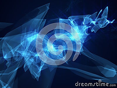 Abstract blue background hi tech motion design cosmic glow lighting effects dynamic energy futuristic science sci fi wallpaper Stock Photo