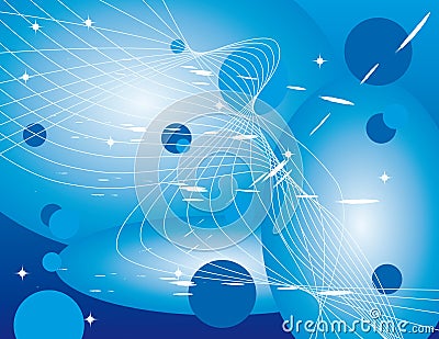 Abstract blue background of space Vector Illustration