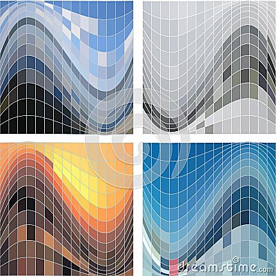 Set of abstract backgrounds square pattern. vector. EPS10 Cartoon Illustration