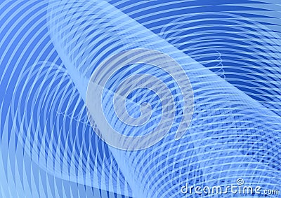 Abstract blue background with white semitransparent curves. Winter colours for winter sale flyer. Vector Illustration