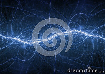 Abstract blue ball lightning Stock Photo