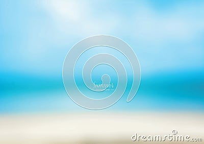 Abstract blue beach - vector background Vector Illustration