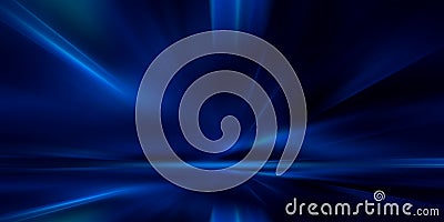 Abstract blue on black background texture. Dynamic curves and blurs pattern. Detailed fractal graphics. Science and technology con Stock Photo