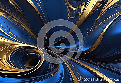 Abstract blue and black wallpaper, sophisticated beautiful wallpaper for your desktop or smartphone, Cartoon Illustration