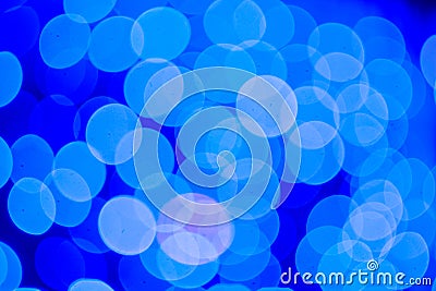 Abstract blue bokeh background. Close up bokeh lights Stock Photo