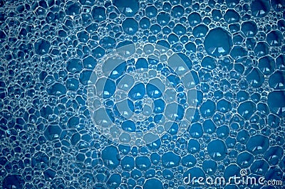 Abstract Blue Bubble Background Stock Photo