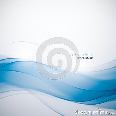 Abstract blue business wave background template ve Vector Illustration